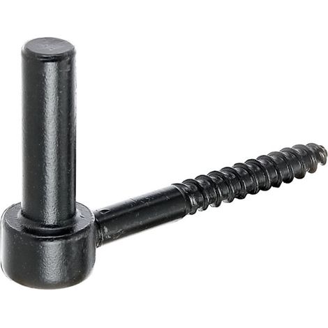 Gond à Visser Noir D14 Fixation Robuste D14 -