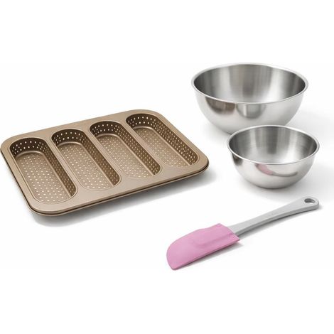 Set de 4 ustensiles de pâtisserie moule à gâteaux bols et spatule Zenker Mojave Gold (1/5)