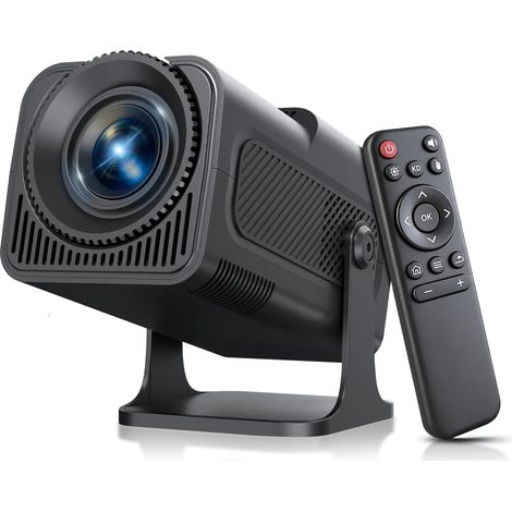 Automatische vertikale Trapezkorrektur und Bluetooth – Tragbarer Projektor mit 4K-Unterstützung, WLAN, 300 ANSI, 5-W-Lautsprecher, Mini-Projektor (1/5)