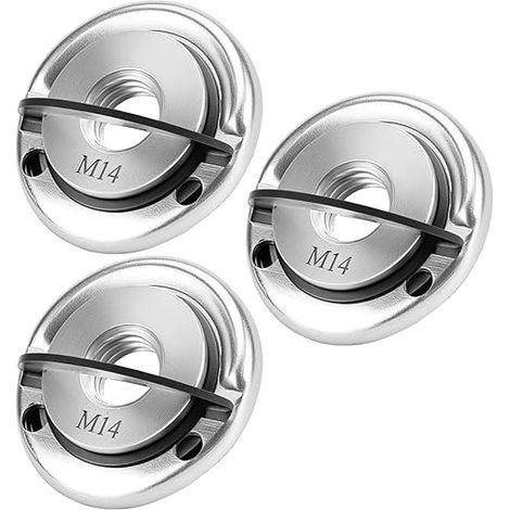 Lot de 3 écrous à dégagement rapide pour meuleuses d'angle M14, écrou à dégagement rapide avec levier - Acier de haute qualité (1/5)