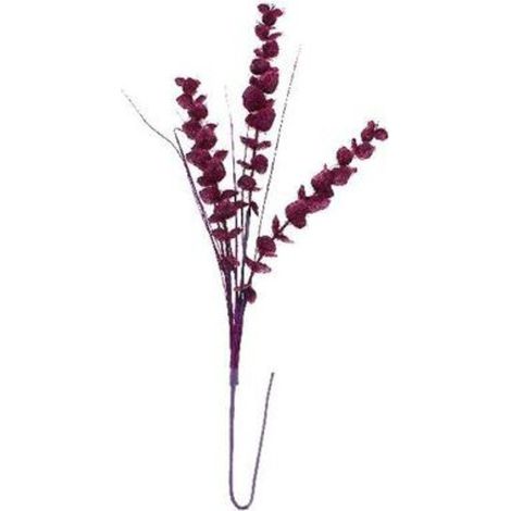 Ramo natalizio decorato - colore viola - decorazione addobbo natale