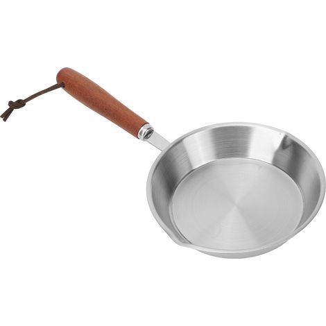Poêle à frire antiadhésive en acier inoxydable, idéale pour faire frire des œufs, adaptée à un usage domestique et professionnel, compatible avec les plaques à induction, 12 cm (4,7 pouces). (1/5)
