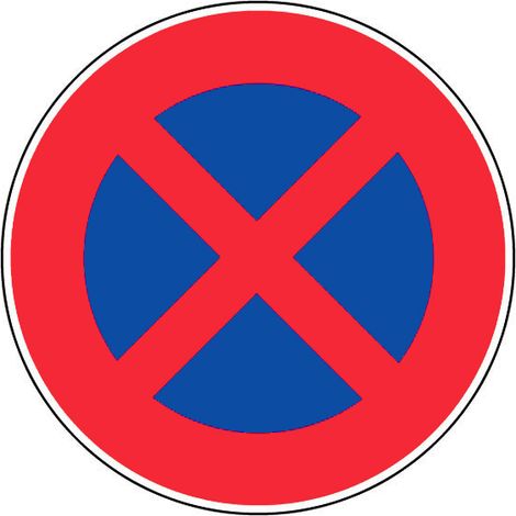 Panneau Défense de s'arreter et stationner - Rigide Ø300mm - 4060330