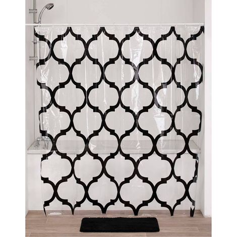 Duschvorhang peva 180x180 cm transparent bedruckt - marrakech - Tendance