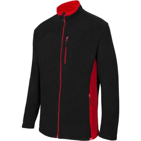Veste polaire bicolore VELILLA Noir / Rouge XL