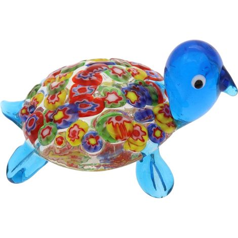 Presse-papier tortue en verre coloré - Objet décoratif original