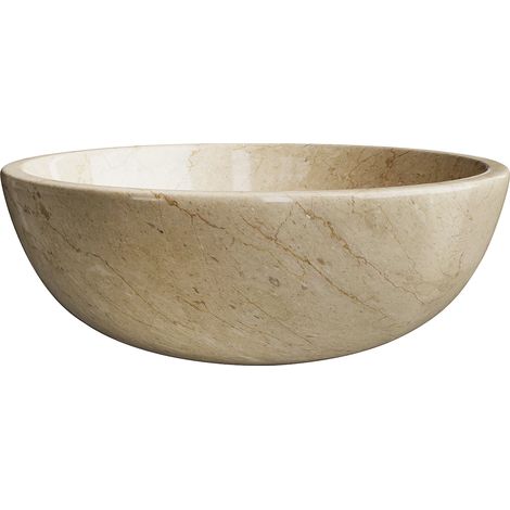 Vasque à poser en marbre - Coloris crème - D40 cm - LAVINO (1/5)