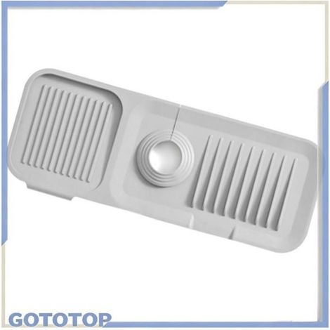 Coussin d'évier Tapis de robinet en Silicone, protection d'évier, nettoyage sûr, accessoire art accessoire Gris Gris clair (1/4)