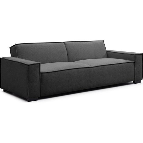 Canapé Convertible 3 Places "Dylan" 230cm Gris (1/5)