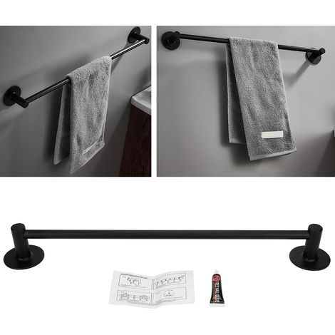 Robuster Handtuchhalter aus Aluminiumlegierung, fingerabdruckresistent, wasserabweisend und durchstoßfest, Handtuchstange ca. 50 cm lang (1/5)