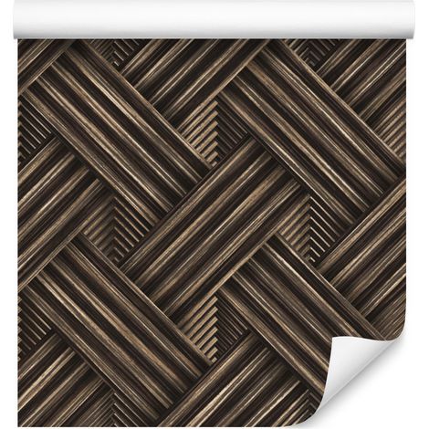 Papier peint imitation bois 3D pour salon et chambre 50x1000 cm (1/5)