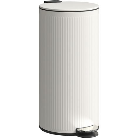30-Liter-Treteimer mit Soft-Close-Deckel, schwarzes Metall