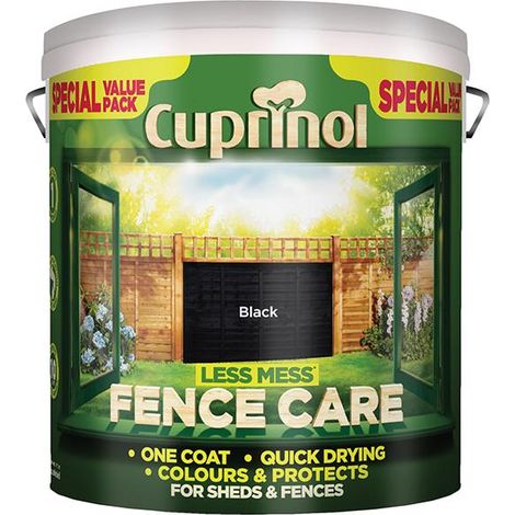 Cuprinol 5194069 Less Mess Fence Care Black 6 litre CUPLMFCBL6L (1/3)