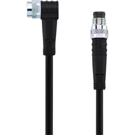 Escha 8044026 Connettore confezionato per sensore o attuatore M8 Spina dritta, Presa angolata 2.00 m Numero di poli: 4 (1/4)