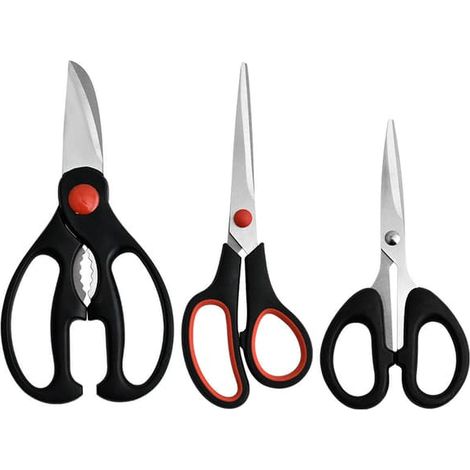 Ensemble de ciseaux de cuisine (3 pièces) avec coffret cadeau noir (1/5)