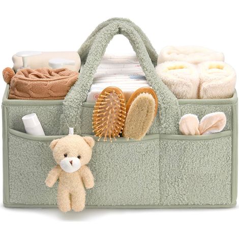 Borsa per pannolini - Scatola porta pannolini - Borsa portaoggetti - Scatola porta pannolini - Verde (1/5)