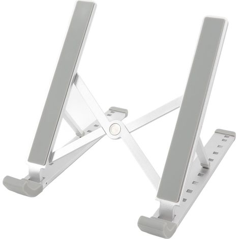 Laptopständer, faltbar, verstellbar, aus Aluminiumlegierung, mit Aussparungen, für Zuhause, Studentenwohnheim und Büro (1/5)