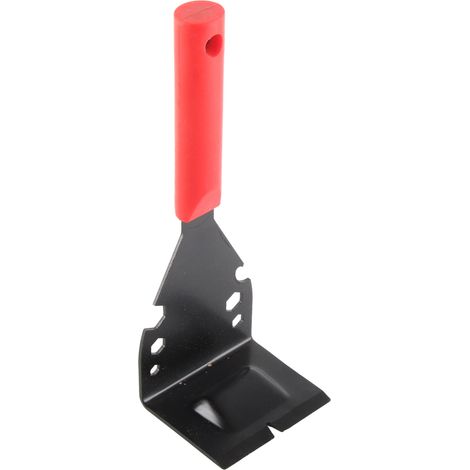Outil de dépose de moulures en acier inoxydable multifonctionnel et compact, facile à utiliser, pour plinthes (rouge). (1/5)