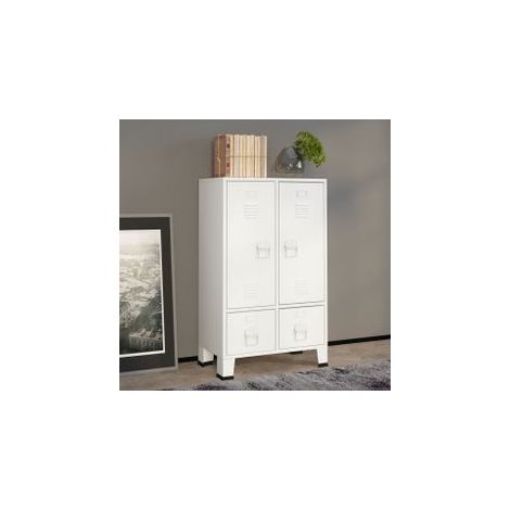 Garde-robe industrielle Blanc 67x35x107 Acier (1/5)