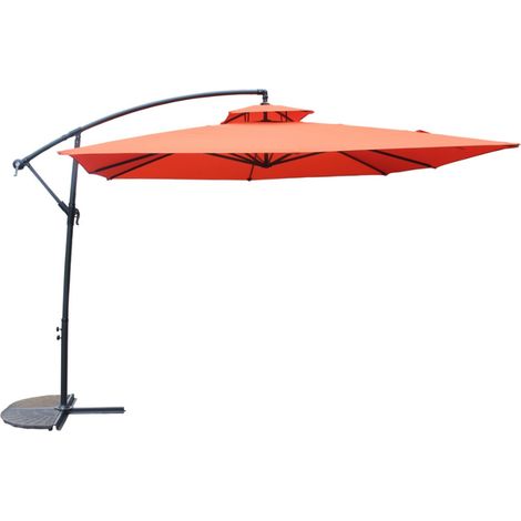 Sombrilla  terracota desplazada redonda 2,95 x 2,95 m CAPRI (1/5)