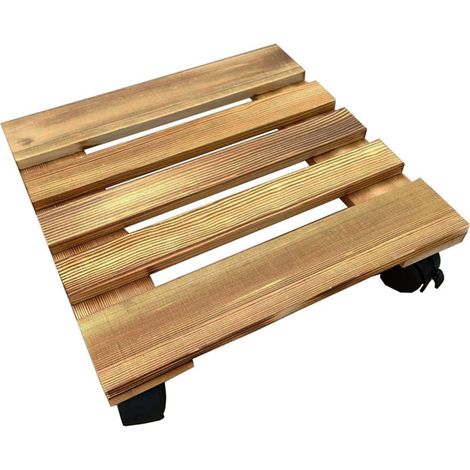 Supporto per piante in legno – robusto, con chiusura di sicurezza – elevata capacità di carico – per interni/esterni – quadrato