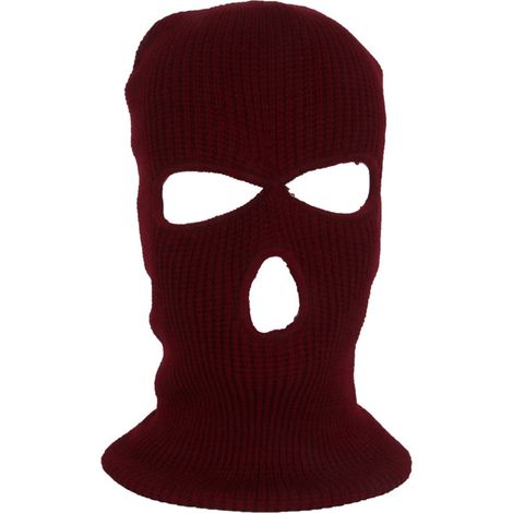 masque d'hiver chaud, masque à 3 trous, masque tricoté pour le ski et le vélo par temps froid, masque multifonctionnel, bonnet de ski pour moto et vélo, bordeaux (1/5)