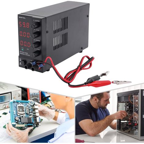 Labornetzteil 60V 5A DC Trafo Regelbar Netzgerät Digital mit 3-stelliger LED-Anzeige für Labore Schulen Wartung Elektrolyse Galvanik Bürstenbeschichtung, Glühbirnenprüfung