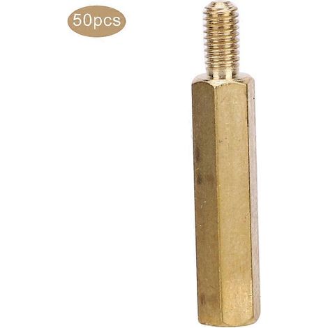 Kit de remplacement de raccords en laiton M3 à tête hexagonale simple pour circuit imprimé (M3 x 20, 50 pièces) (1/4)