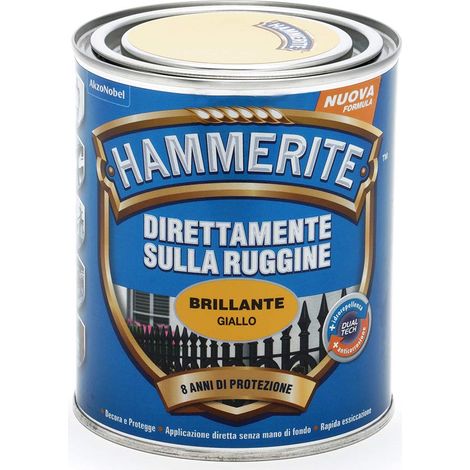 Hammerite Direttamente Sulla Ruggine Brillante Giallo 0.75 l (1/4)