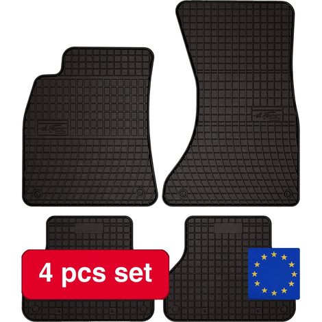 Tapis de voiture en caoutchouc, sur mesure pour Audi A4 B9, matériau en caoutchouc durable, remplissage en fibre synthétique, rétention efficace de la saleté, conçu pour un usage intensif (1/5)