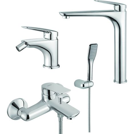 Set miscelatori Mamoli Penelope gruppo vasca lavabo alto e bidet (1/4)