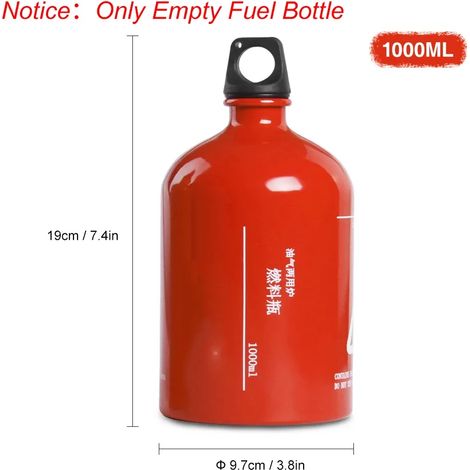 Réchaud à mazout multi-combustibles avec bouteille de combustible essence de 500 ml et pare-vent à 9 plaques, idéal pour le camping et les réchauds de cuisine portables. (1/3)