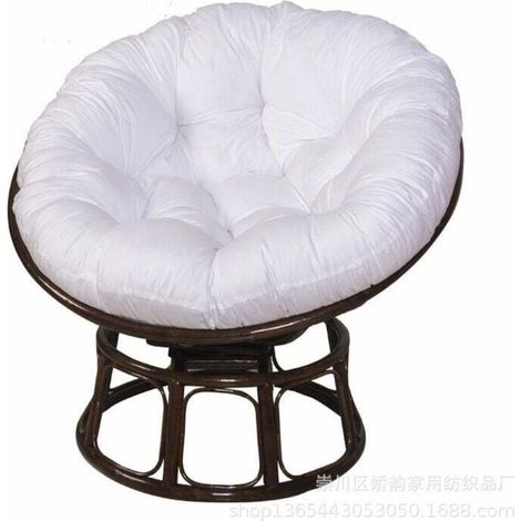 ZVD-Blanc, matelas suspendu 100CM 100CM coussin de chaise tufté rond confortable tapis de sol épaissi de couleur unie (1/4)