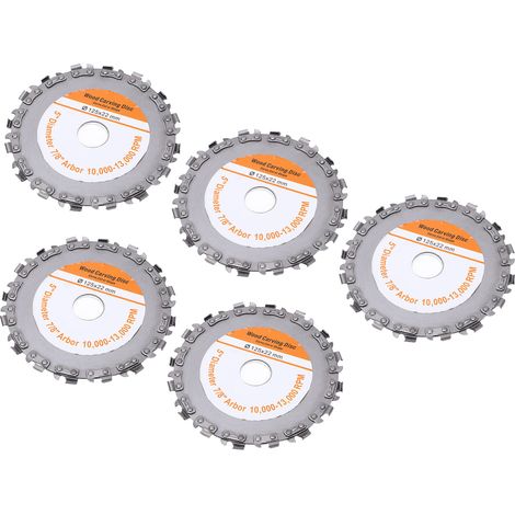 Ensemble de 5 lames de scie circulaire haute résistance et résistantes à l'usure pour sculpter, couper et façonner.