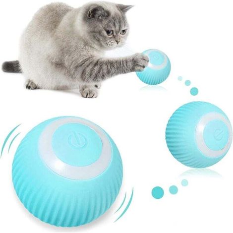1Pcs Balle de Jeux Interactive pour Chat Jouet Interactif Boule Auto-Rotative à 360 Degrés Balle Interactive pour Chat Rechargeable par USB Balle Rebondissante Automatique pour Chien Chat (1/5)