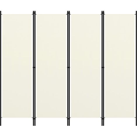 Cloison de séparation 4 panneaux Blanc 200x180 cm vidaXL