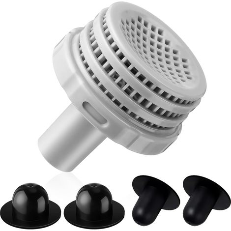 Kit de remplacement de raccords de jet d'eau pour piscine (gris) – Inclut crépines d'entrée et de sortie ainsi que bouchons d'orifice de filtration – Compatible avec modèle 25022e (1/5)