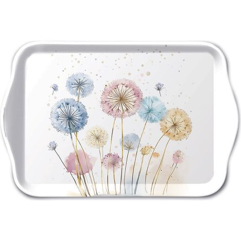 Mini plateau pissenlits pastel 20,5 x 13,5 cm