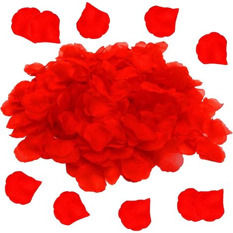 Petalles De Rose Artificielles - 1200 Pièces En Polyester Soyeux - Pour Décoration De Mariage, Saint-Valentin, Fiançailles Et Célébrations Romantiques (1/5)