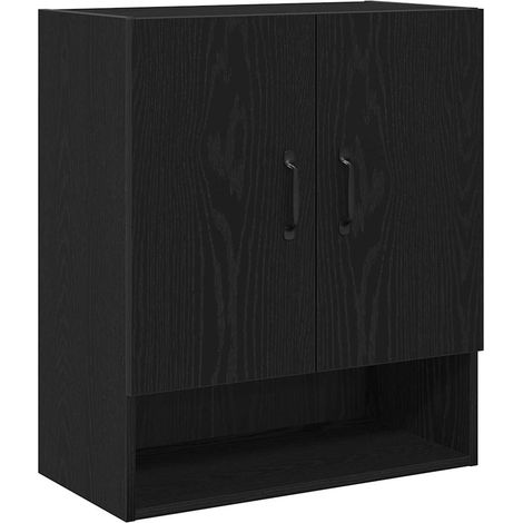 Maison Exclusive - Armadietto a muro Rovere Nero 60 x 30 x 70 cm Legno multistrato