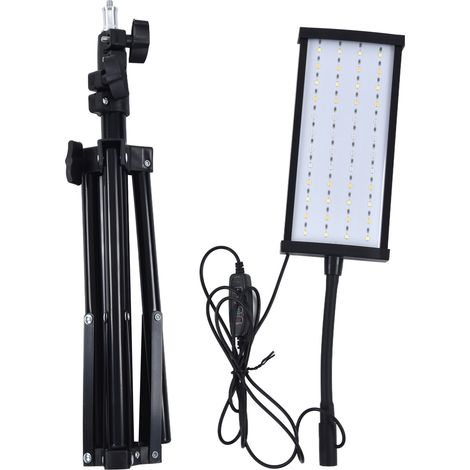Lampe Led Pour Plantes - Spectre Complet 380-780 Nm - Minuterie 4/8/12 H - Réglable En Hauteur Et Angle - 1 Pièce (1/5)