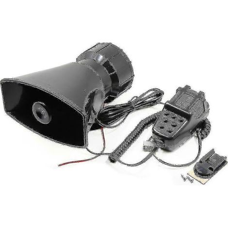 Megáfono para coche, bocina de alarma de 5 tonos, 12 V, 110 dB, altavoz potente, sirena de bomberos, ambulancia y policía. (1/5)