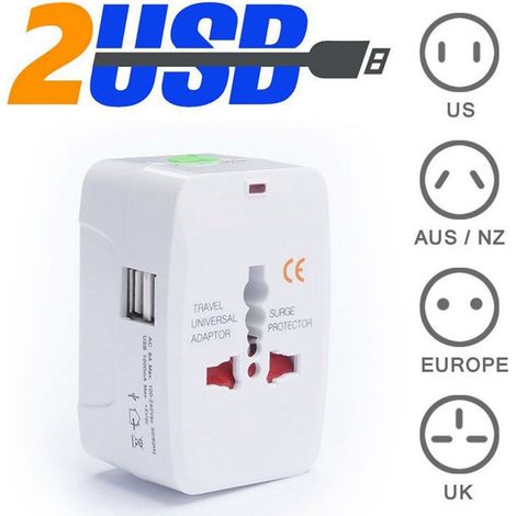 Adaptateur D'alimentation International Universel Prise électrique Fiche De Voyage (1/5)