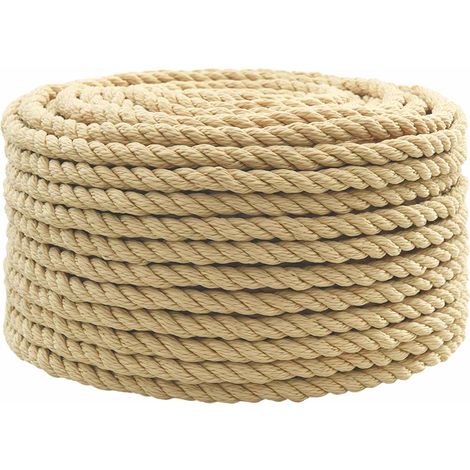 Corde utilitaire polyvalente 10 mm 25 m Naturel PP vidaXL