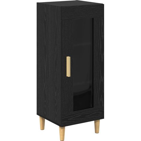 Maison Exclusive - Credenza Rovere Nero 34.5 x 32.5 x 90 cm Legno multistrato