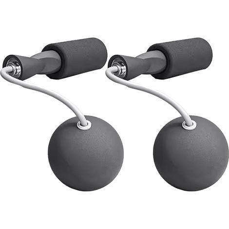 6.5cm Wireless Jump Rope with Weighted Ball, Double Bearing, Quiet Fitness Wire for Indoor Sports, Black
