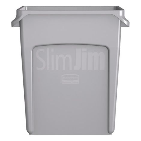 Poubelle de tri 60 l H635xl279xP558 mm gris avec canaux d'aération