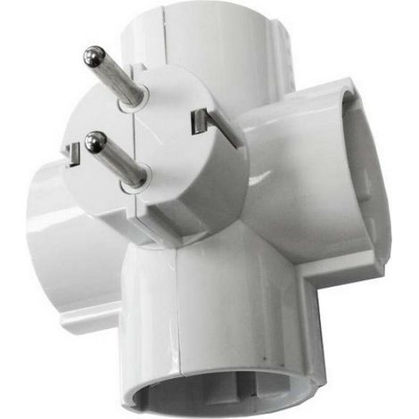 Spina con 4 uscite T/TL Uscite laterali 16A 250V 4,8mm (confezionata) (1/3)