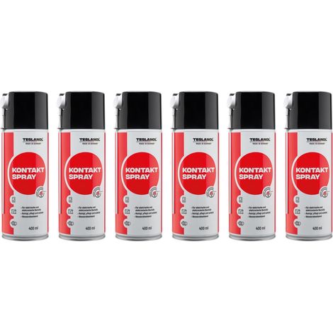 TESLANOL 26026 Spray de contact T6, 400 ml, 6 pièces