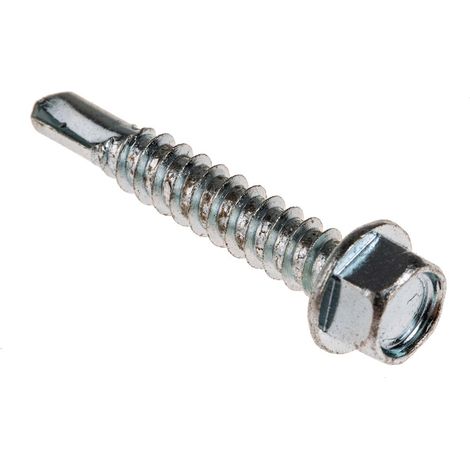 Rs Pro – Vis autoforeuse 32mm en acier – Tête rondelle hexagonale – Taille de filetage M5.5 – Boîte de 100 unités pour fixation rapide